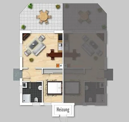 公寓 Ausblick Haushaelfte Stahlbrode