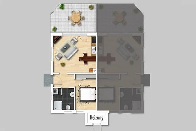 Apartamento Ausblick Haushaelfte Stahlbrode
